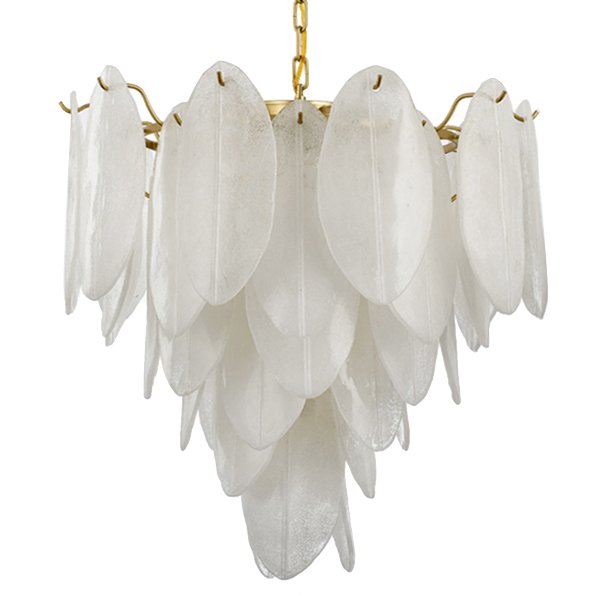 Люстра Angel Style Italian Murano Glass Золотой Прозрачный белый Люстра Angel Style Italian Murano Glass Золотой Прозрачный белый в Липецке | Loft Concept