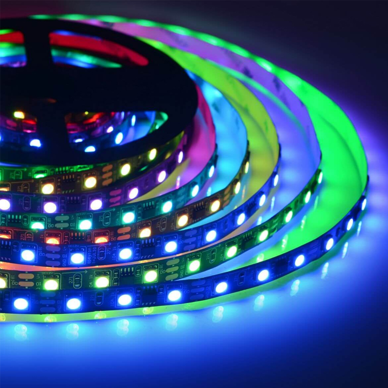 Комплект светодиодной ленты 14,4W/m 60Led/m 5050SMD разноцветный 5M Белый Комплект светодиодной ленты 14,4W/m 60Led/m 5050SMD разноцветный 5M Белый в Липецке | Loft Concept