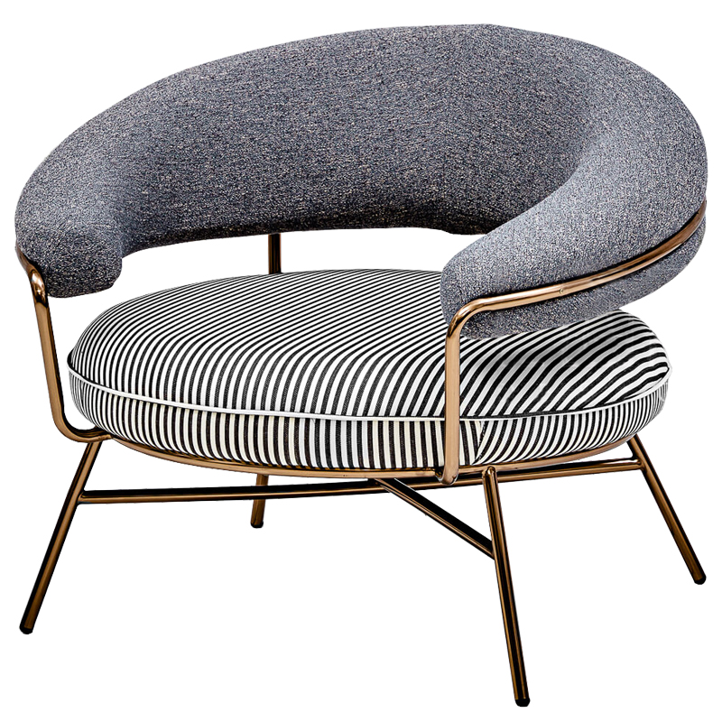 Кресло Howard Chair Черно-белый Золотой Кресло Howard Chair Черно-белый Золотой в Липецке | Loft Concept