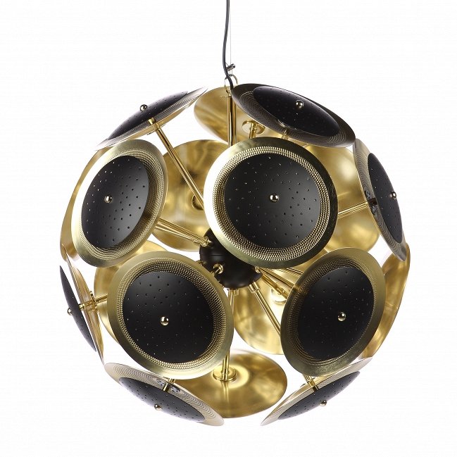 Люстра Sputnik black discs Черный Глянцевое золото Люстра Sputnik black discs Черный Глянцевое золото в Липецке | Loft Concept
