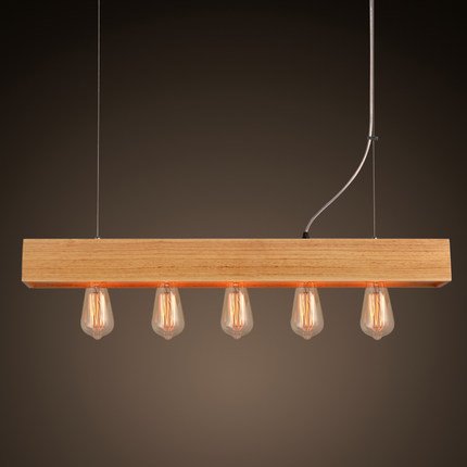 Люстра Loft Wooden Lighting Line Pendant Белый дуб в Липецке | Loft Concept 