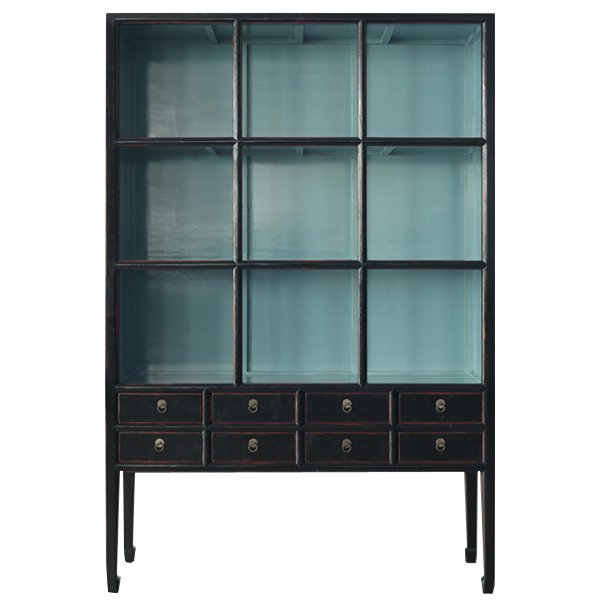 Стеллаж Сhinoise black and blue Черный Голубой Стеллаж Сhinoise black and blue Черный Голубой в Липецке | Loft Concept