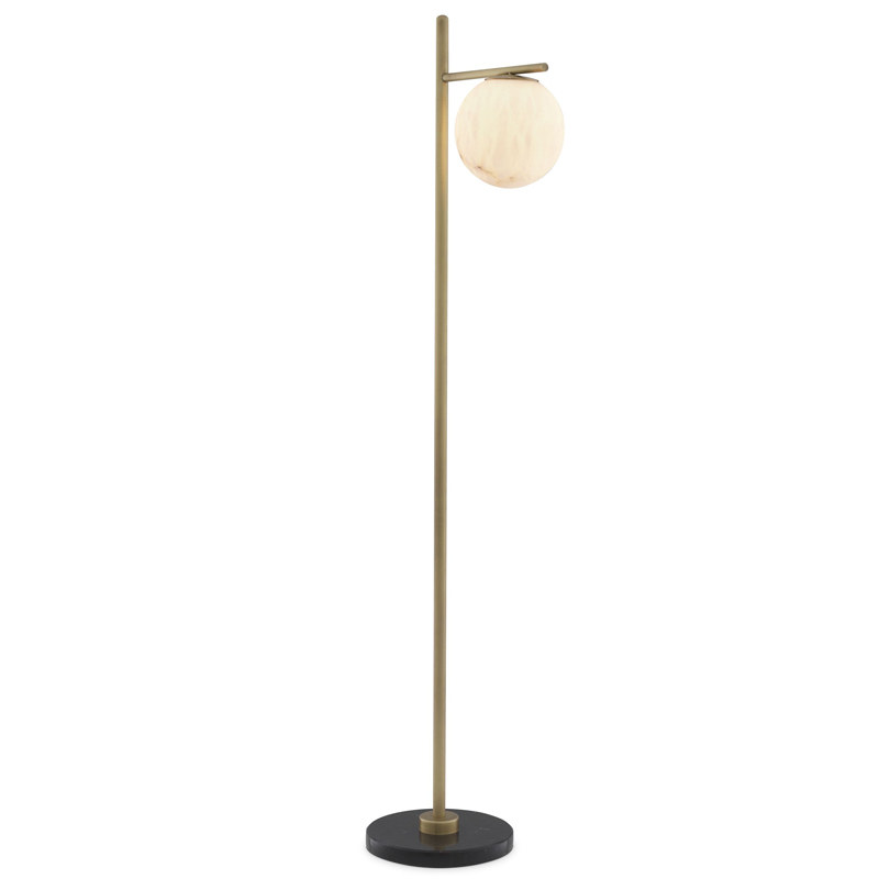 Торшер Eichholtz Floor Lamp Faloria Белый Латунь Античная полированная Черный Мрамор Nero Торшер Eichholtz Floor Lamp Faloria Белый Латунь Античная полированная Черный Мрамор Nero в Липецке | Loft Concept