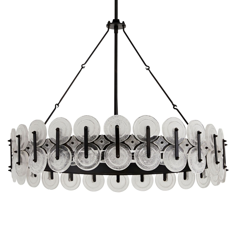 Люстра Arteriors RONDELLE CHANDELIER Черный Прозрачный Люстра Arteriors RONDELLE CHANDELIER Черный Прозрачный в Липецке | Loft Concept