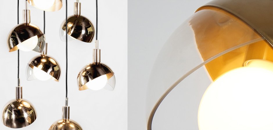 Подвесной светильник Half Closed Balls Подвесной светильник Half Closed Balls - Loft-Concept в Липецке