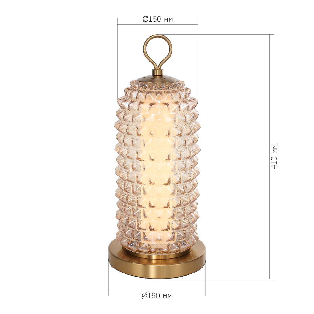 Настольная лампа с факутрным стеклянным плафоном Sonora в Липецке