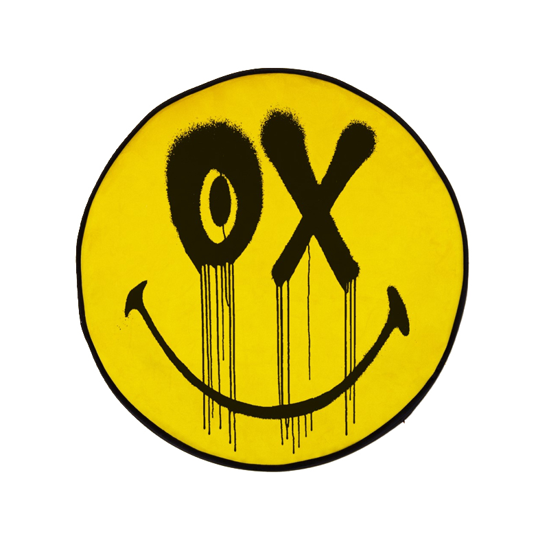 Подушка OX Cushion Smiley by Andre Saraiva Желтый Черный Подушка OX Cushion Smiley by Andre Saraiva Желтый Черный в Липецке | Loft Concept