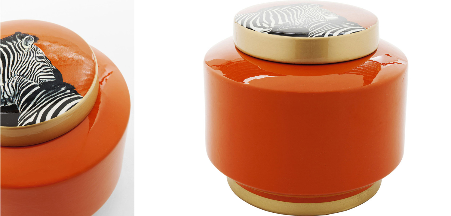 Ваза с крышкой Orange Zebra - фото №1