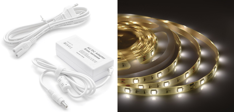 Комплект светодиодной ленты 7,2W/m 30LED/m 5050SMD 5M Комплект светодиодной ленты 7,2W/m 30LED/m 5050SMD 5M - Loft-Concept в Липецке