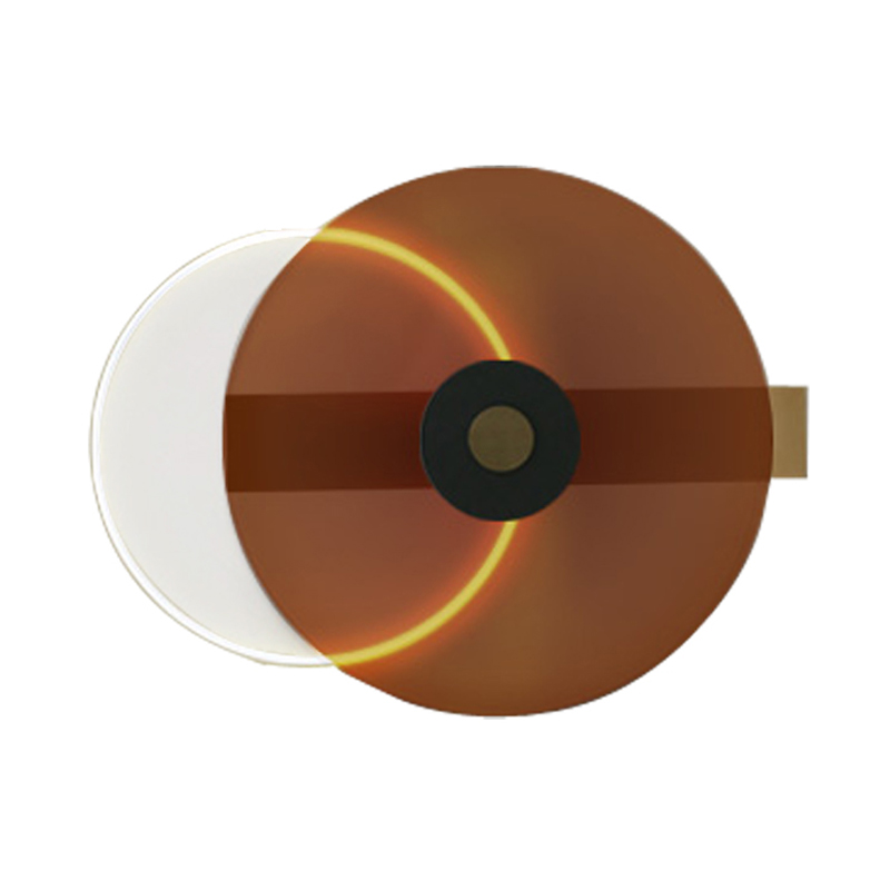 Бра Space Disk Wall lamp Янтарь (Amber) Прозрачный Черный Бра Space Disk Wall lamp Янтарь (Amber) Прозрачный Черный в Липецке | Loft Concept