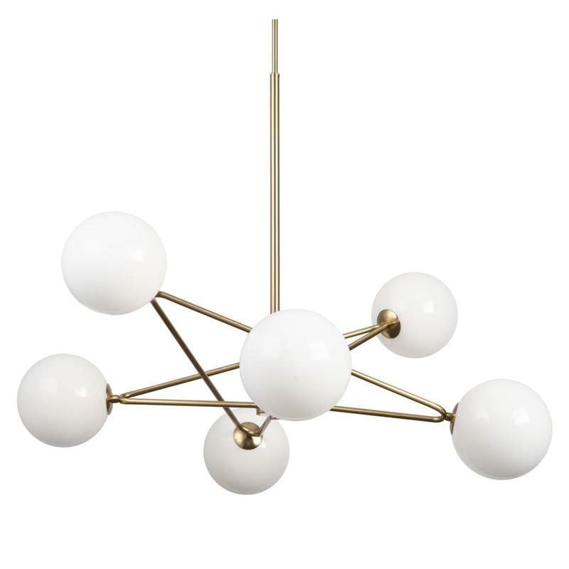 Люстра Chandelier Constellation Orbs White Латунь Белый Люстра Chandelier Constellation Orbs White Латунь Белый в Липецке | Loft Concept