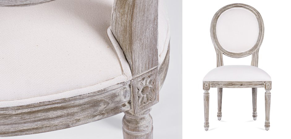 Стул REGENCY MEDALLION CHAIR Avory Linen Стул REGENCY MEDALLION CHAIR Avory Linen - Loft-Concept в Липецке