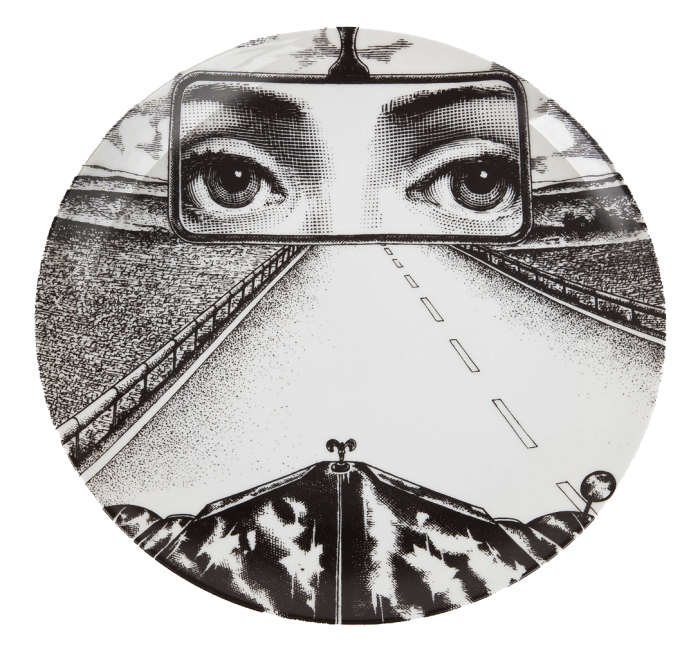 Декоративная тарелка Fornasetti 321 Черный Декоративная тарелка Fornasetti 321 Черный в Липецке | Loft Concept