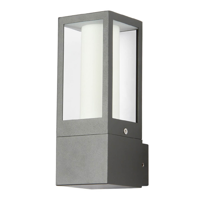 Уличный настенный светильник Leyton Street Lamp Черный Белый Прозрачное Стекло Уличный настенный светильник Leyton Street Lamp Черный Белый Прозрачное Стекло в Липецке | Loft Concept