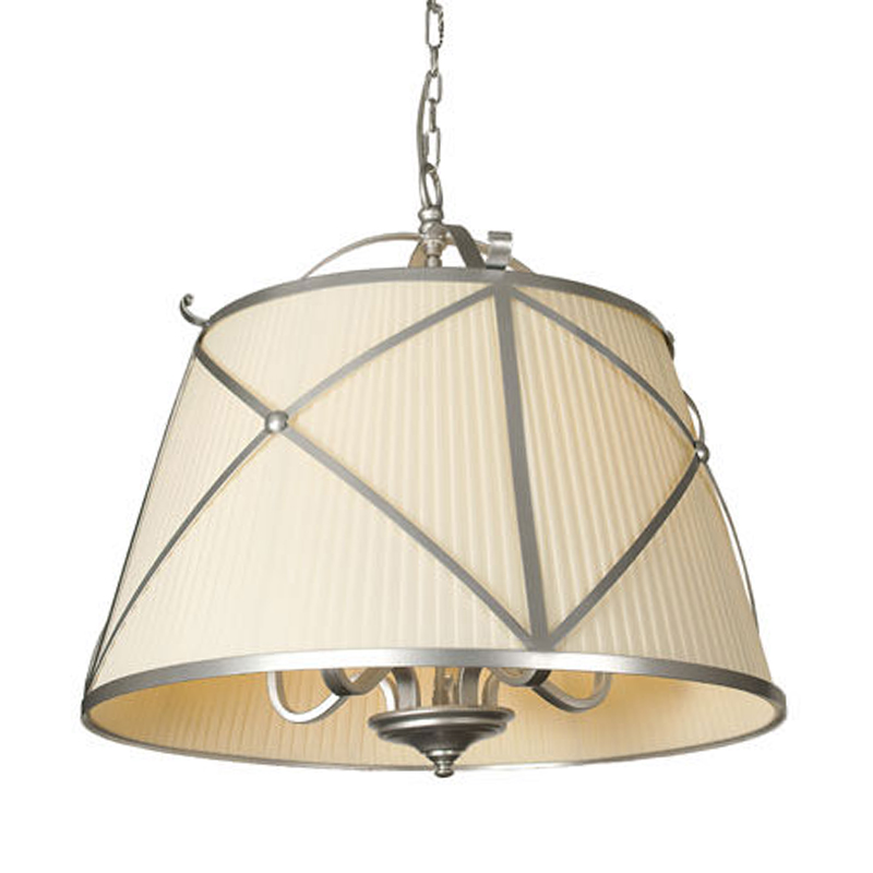 Люстра абажур Provence Lampshade Light Silver Chandelier Серебряный Бежевый Люстра абажур Provence Lampshade Light Silver Chandelier Серебряный Бежевый в Липецке | Loft Concept