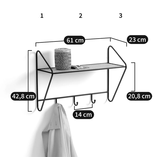 Настенная вешалка с полкой из ротанга Bourn Shelf-hanger Настенная вешалка с полкой из ротанга Bourn Shelf-hanger в Липецке