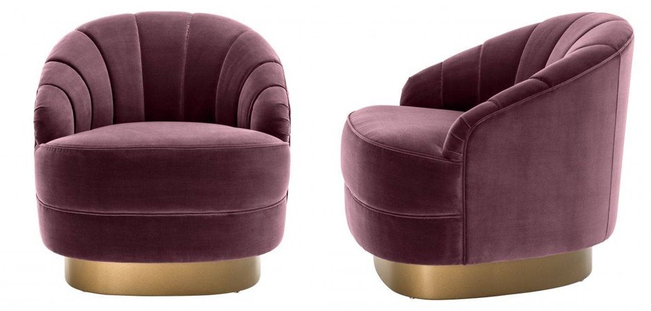 Кресло Eichholtz Chair Hadley Purple Кресло Eichholtz Chair Hadley Purple - Loft-Concept в Липецке