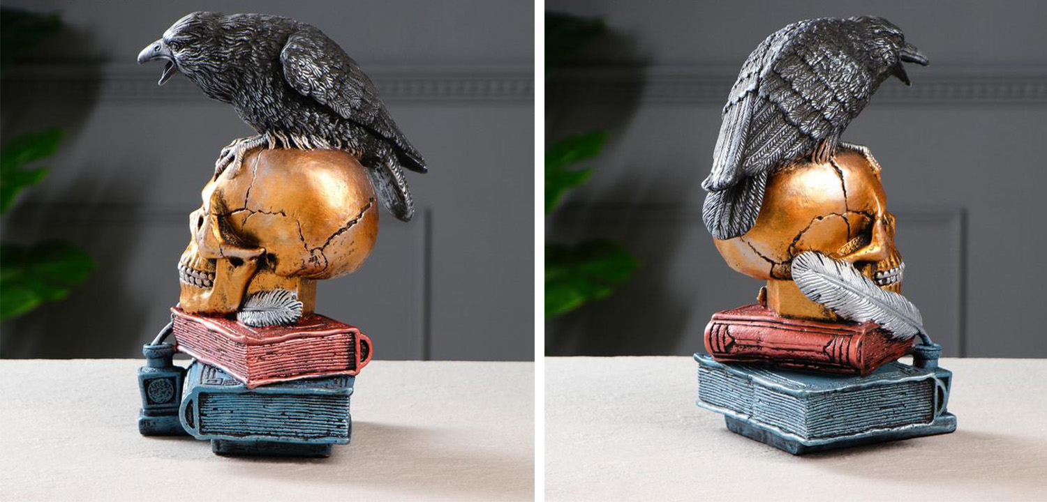 Статуэтка Raven and Skull - фото