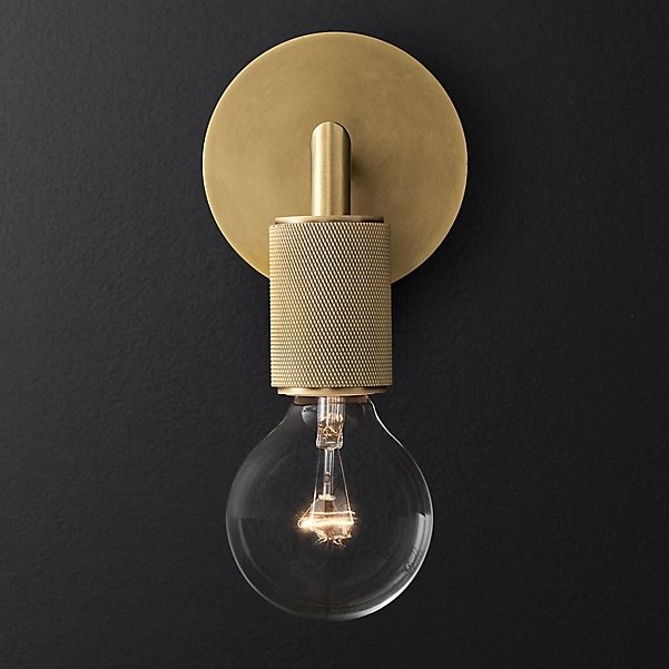 Бра RH Utilitaire Single Sconce Brass Латунь Бра RH Utilitaire Single Sconce Brass Латунь в Липецке | Loft Concept