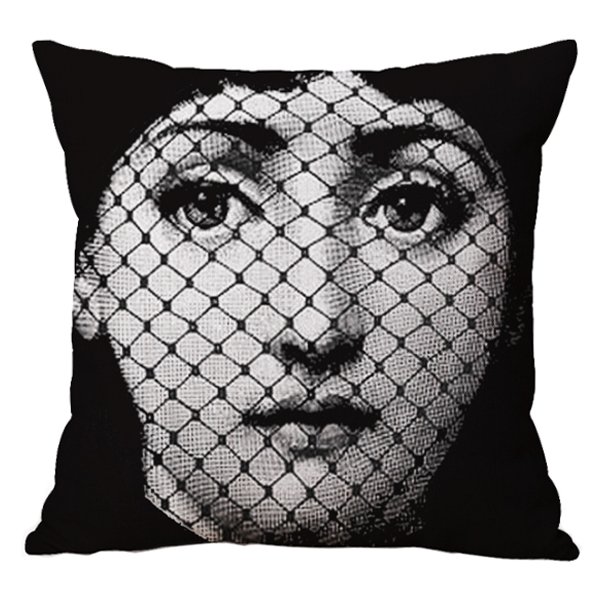 Декоративная подушка Fornasetti 078 Черно-белый Декоративная подушка Fornasetti 078 Черно-белый в Липецке | Loft Concept