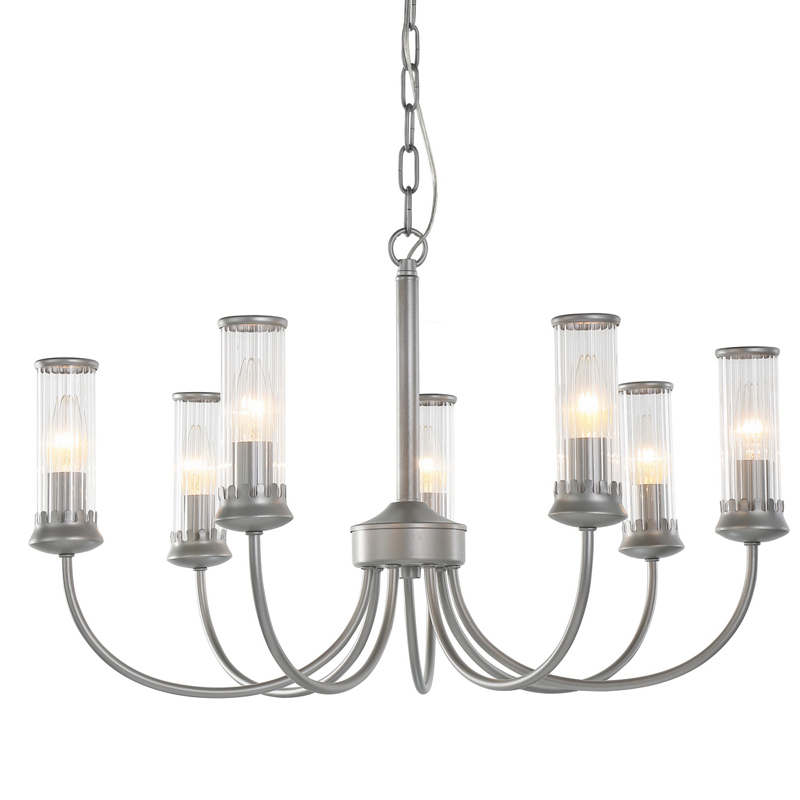 Люстра Morgane Chandelier silver 66 Серебряный Прозрачный Люстра Morgane Chandelier silver 66 Серебряный Прозрачный в Липецке | Loft Concept