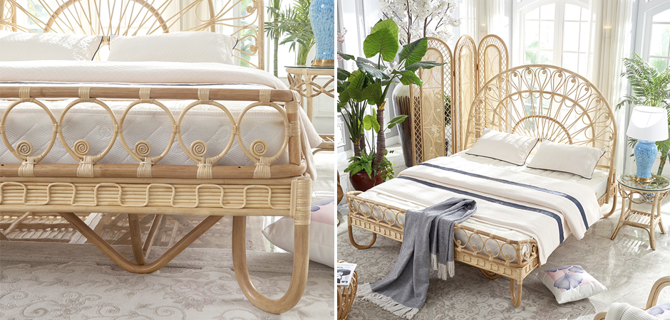 Кровать Boho Wicker Bed Кровать Boho Wicker Bed - Loft-Concept в Липецке