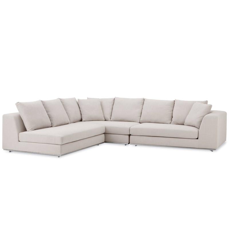 Диван Eichholtz Sofa Richard Gere Молочный Нержавеющая сталь Диван Eichholtz Sofa Richard Gere Молочный Нержавеющая сталь в Липецке | Loft Concept