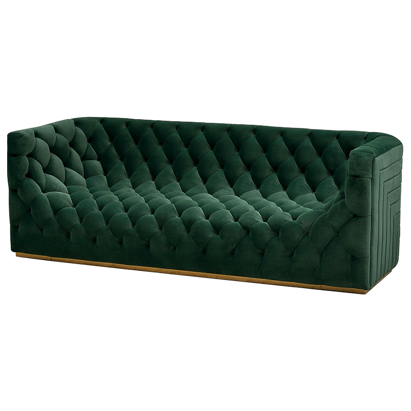Диван велюровый Arwen Green Sofa Зелёный Зеленый Диван велюровый Arwen Green Sofa Зелёный Зеленый в Липецке | Loft Concept