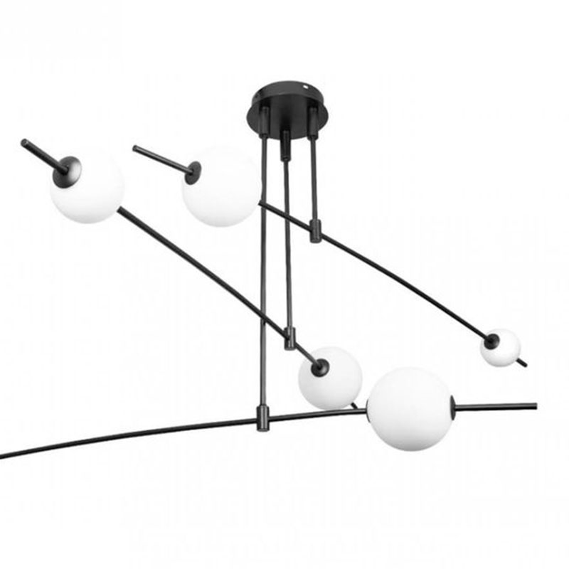 Люстра Balance Beads Libra 80 см Черный Белый Люстра Balance Beads Libra 80 см Черный Белый в Липецке | Loft Concept