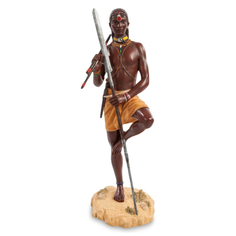 Статуэтка Tribal warrior Masai Коричневый Мульти Статуэтка Tribal warrior Masai Коричневый Мульти в Липецке | Loft Concept