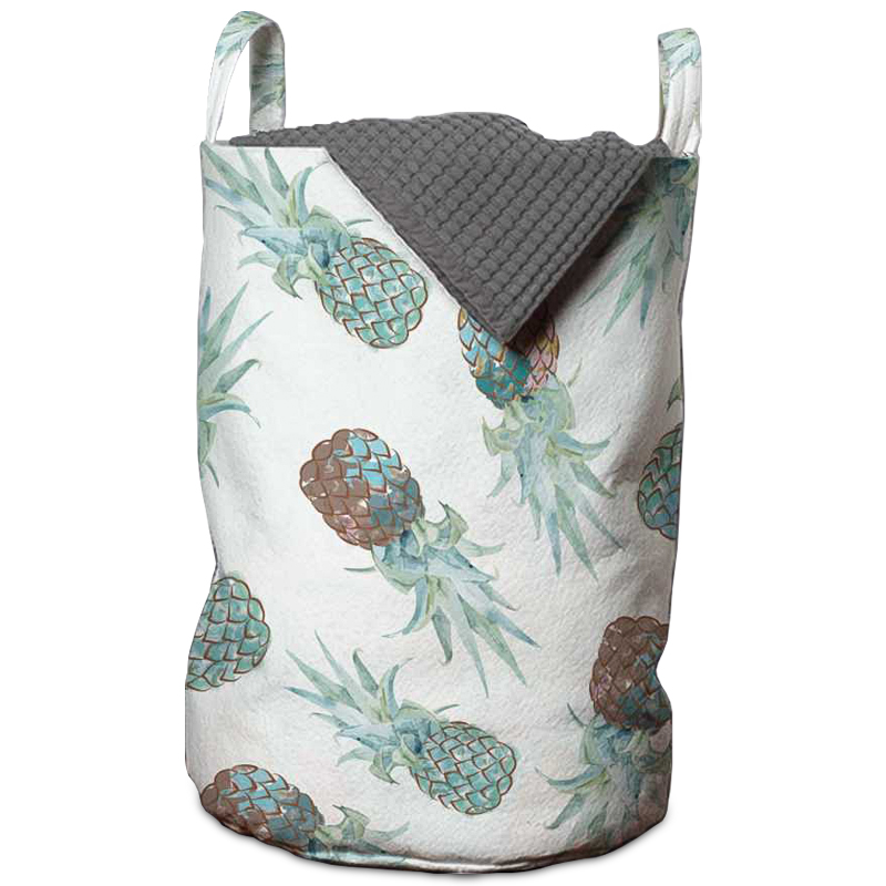 Корзина Pineapple Pattern Basket Голубой пастельный Белый Корзина Pineapple Pattern Basket Голубой пастельный Белый в Липецке | Loft Concept