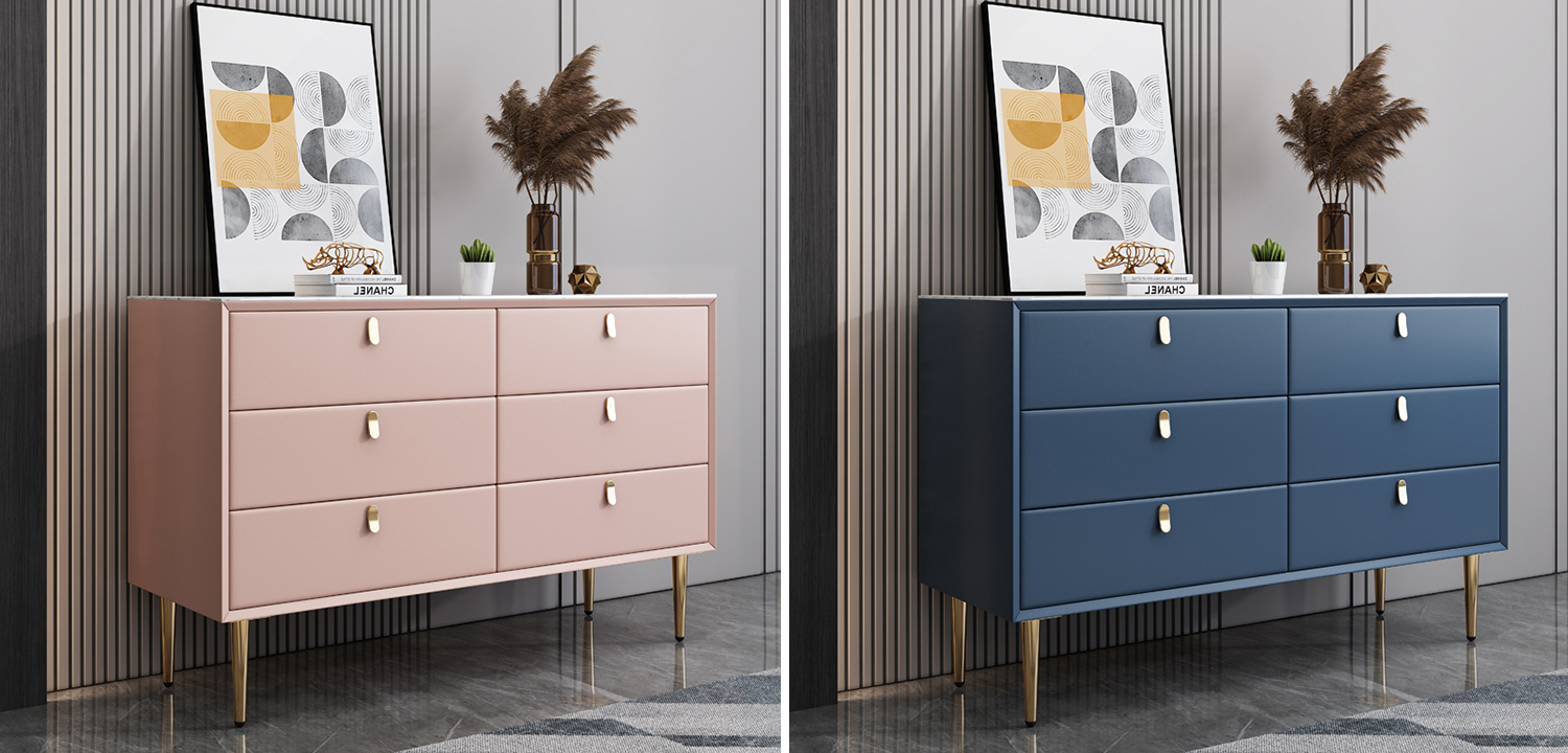 Комод Olson Leather Chest of Drawers 120 - фото №1