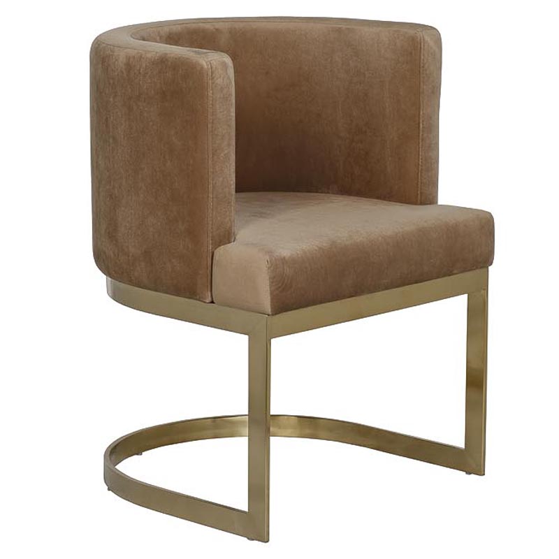 Стул Disalia Chair light brown Коричневый Золотой Стул Disalia Chair light brown Коричневый Золотой в Липецке | Loft Concept
