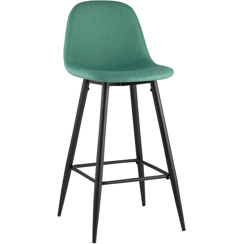 Барный Стул Archie Chair Зеленая Рогожка Зеленый Черный Барный Стул Archie Chair Зеленая Рогожка Зеленый Черный в Липецке | Loft Concept