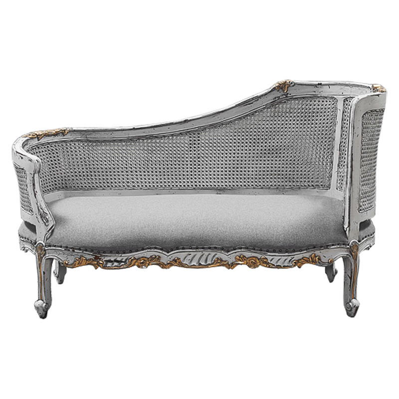 Кушетка Maria Antoinette Side Sofa Gray Серый Кушетка Maria Antoinette Side Sofa Gray Серый в Липецке | Loft Concept