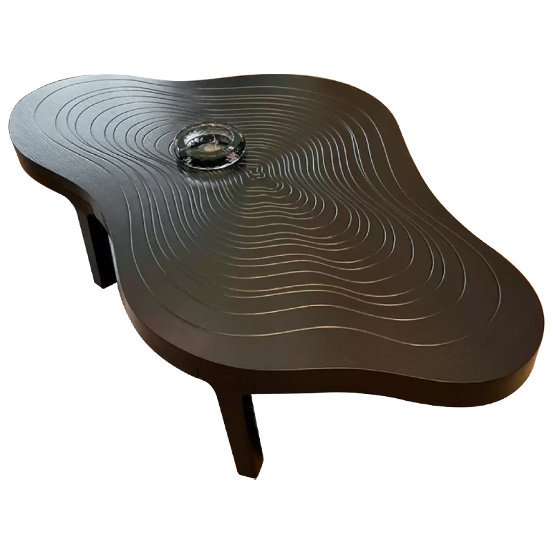 Кофейный стол Wade Curved Coffee Table Коричневый Кофейный стол Wade Curved Coffee Table Коричневый в Липецке | Loft Concept