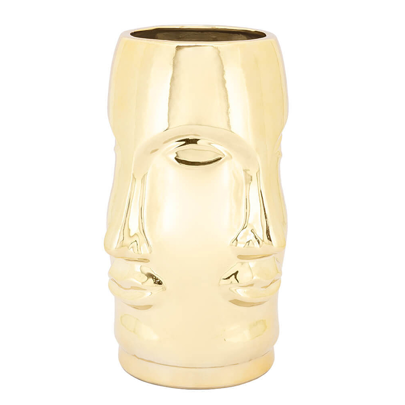 Ваза VASE MING FACE Gold Глянцевое золото Ваза VASE MING FACE Gold Глянцевое золото в Липецке | Loft Concept