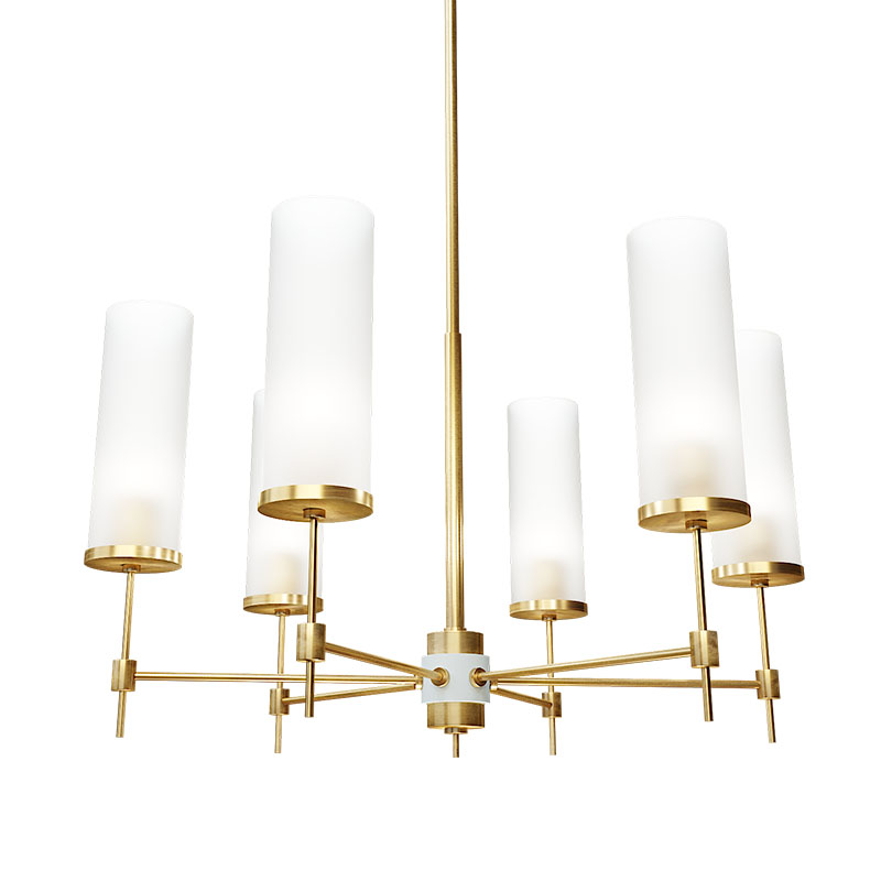 Люстра Дизайнерская Candle Holder из Сатинированной Латуни Латунь Белый Люстра Дизайнерская Candle Holder из Сатинированной Латуни Латунь Белый в Липецке | Loft Concept