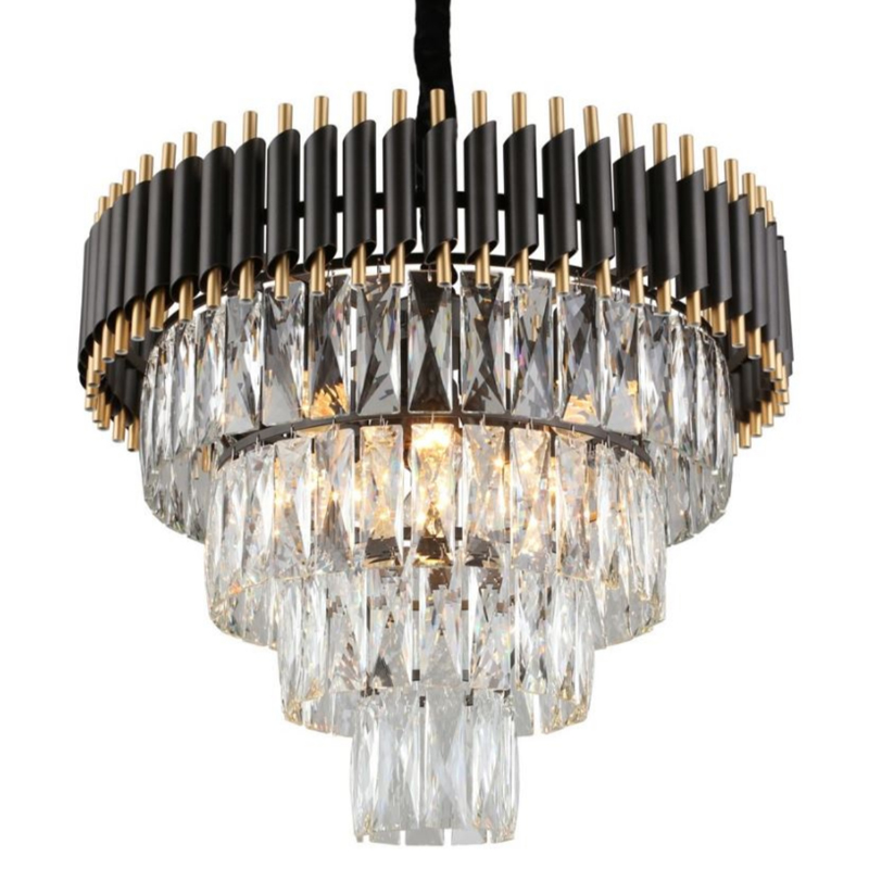 Empire Black Chandelier Crystal D 54 Черный Прозрачное Стекло Золотой Empire Black Chandelier Crystal D 54 Черный Прозрачное Стекло Золотой в Липецке | Loft Concept