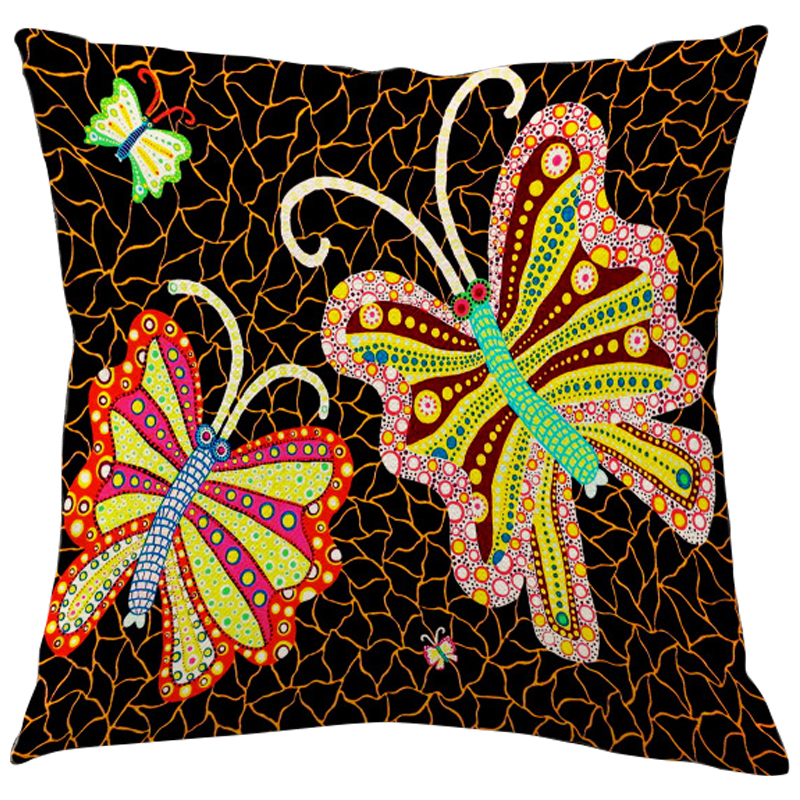 Декоративная подушка Yayoi Kusama Butterflies Мульти Декоративная подушка Yayoi Kusama Butterflies Мульти в Липецке | Loft Concept