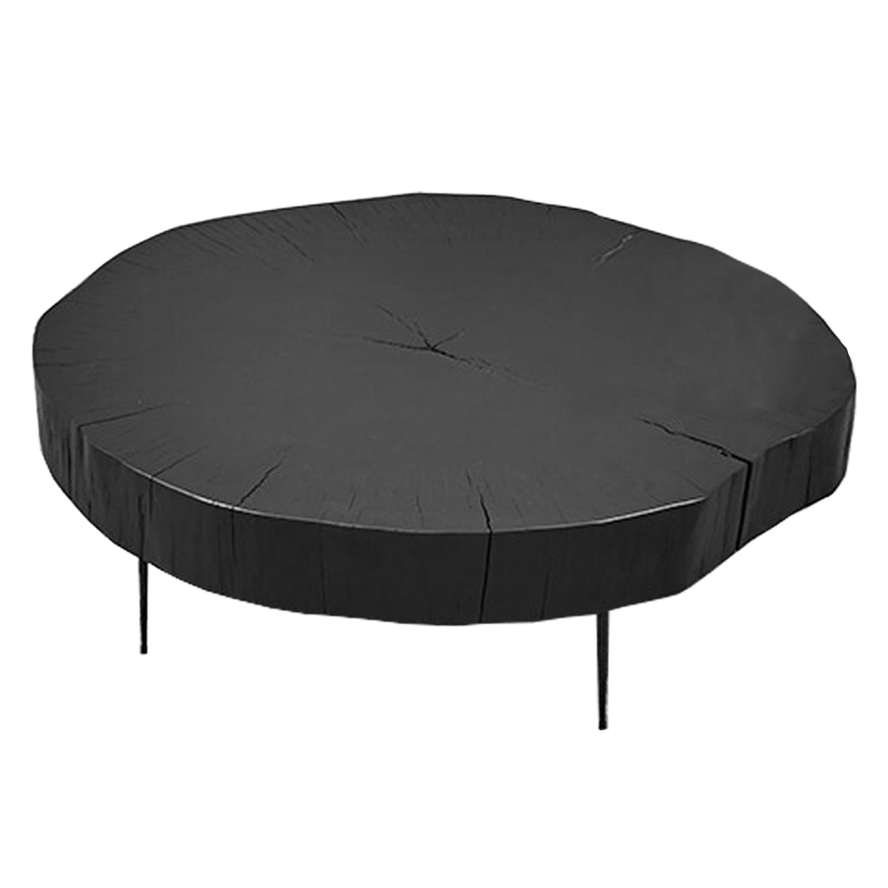 Кофейный стол Saw Cut Black Wood Coffee Table Черный Кофейный стол Saw Cut Black Wood Coffee Table Черный в Липецке | Loft Concept