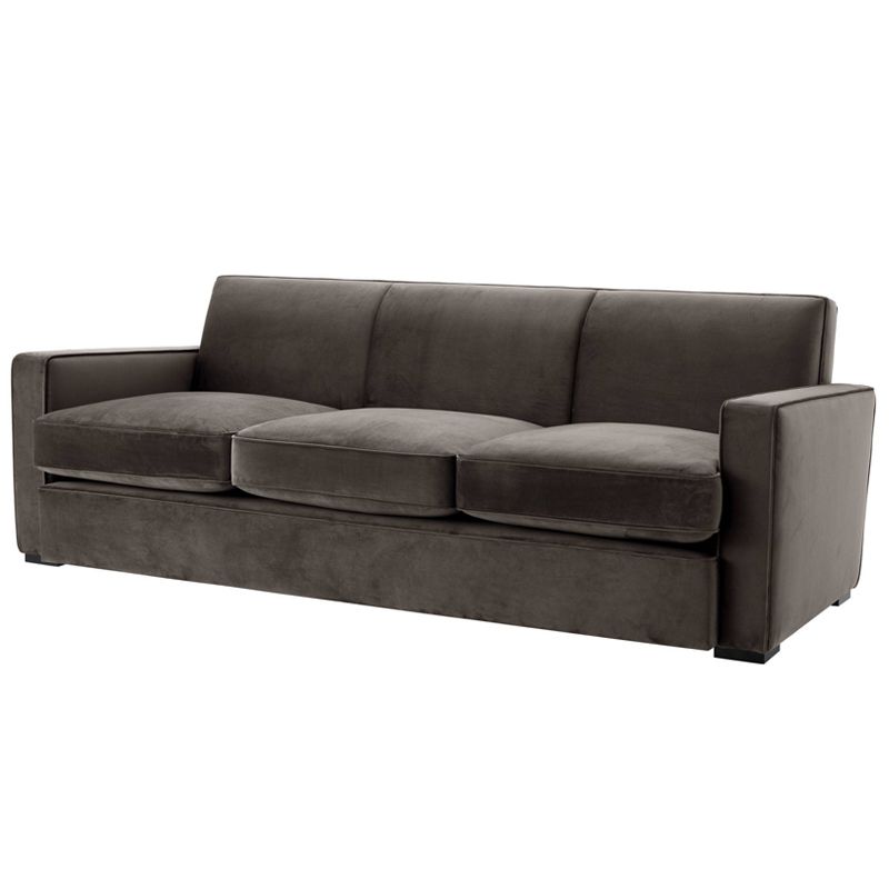 Диван Eichholtz Sofa Edmond grey Серый Черный Диван Eichholtz Sofa Edmond grey Серый Черный в Липецке | Loft Concept