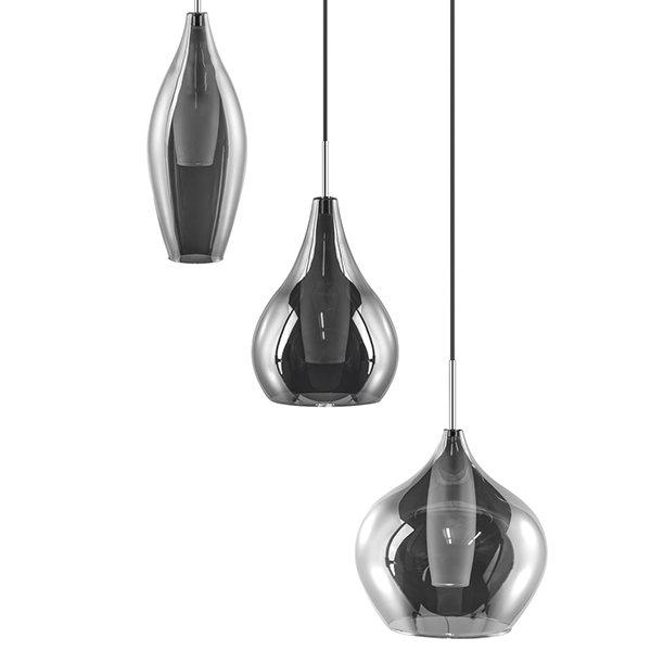 Люстра Candiano Smoke Triple Дымчатый (Smoke) Хром Люстра Candiano Smoke Triple Дымчатый (Smoke) Хром в Липецке | Loft Concept