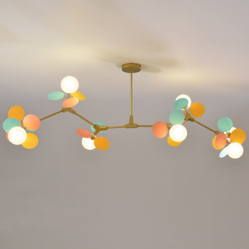 Люстра MATISSE Chandelier branch Золотой Белый Мульти Светло-серый Люстра MATISSE Chandelier branch Золотой Белый Мульти Светло-серый в Липецке | Loft Concept