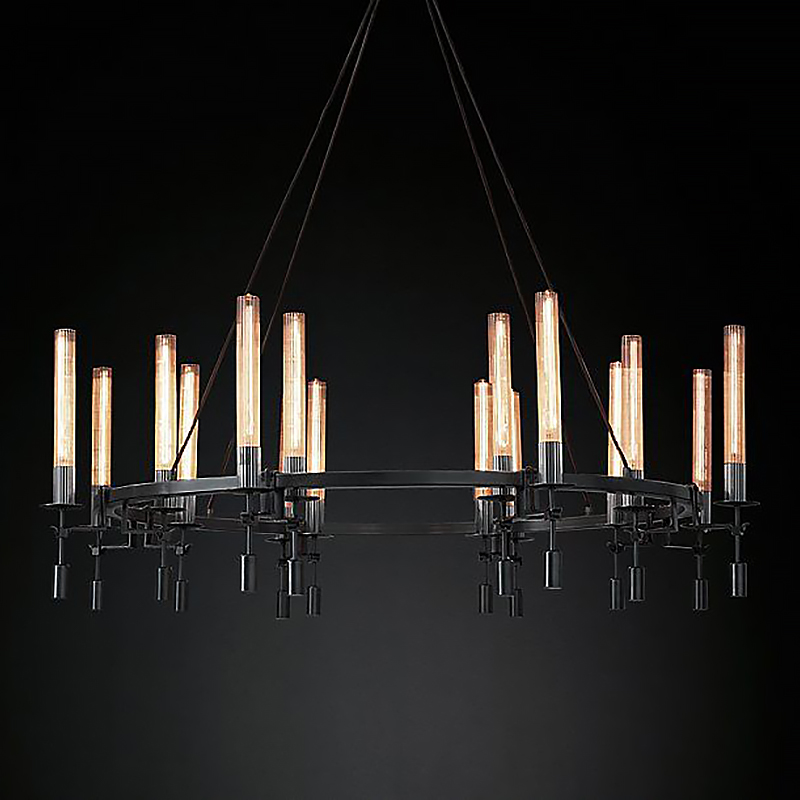Люстра Restoration Hardware Fontanelle Chandelier black Черный Прозрачный Люстра Restoration Hardware Fontanelle Chandelier black Черный Прозрачный в Липецке | Loft Concept