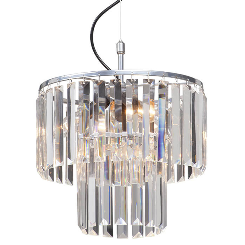 Люстра ODEON CLEAR GLASS 2-TIER Chrome прозрачное стекло D 31 Хром Люстра ODEON CLEAR GLASS 2-TIER Chrome прозрачное стекло D 31 Хром в Липецке | Loft Concept