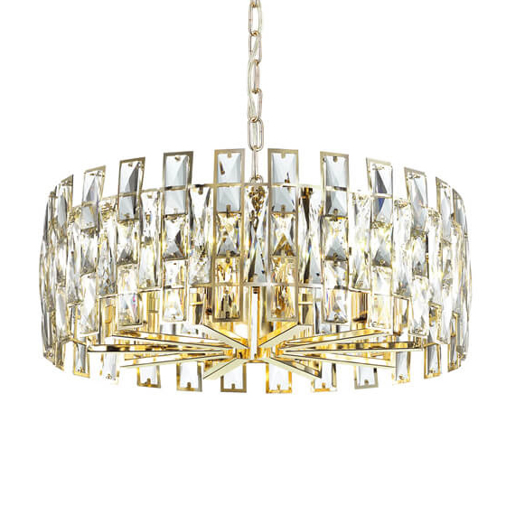 Люстра Tribuno Chandelier 10 Золотой Прозрачный Люстра Tribuno Chandelier 10 Золотой Прозрачный в Липецке | Loft Concept