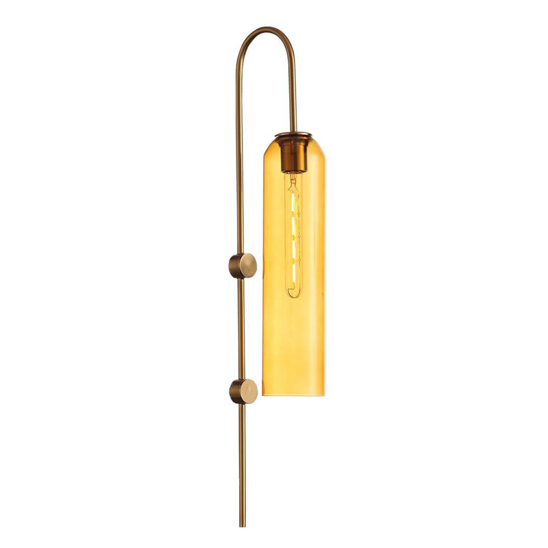 Бра ARTICOLO float Wall Sconce Amber Янтарный Латунь Бра ARTICOLO float Wall Sconce Amber Янтарный Латунь в Липецке | Loft Concept