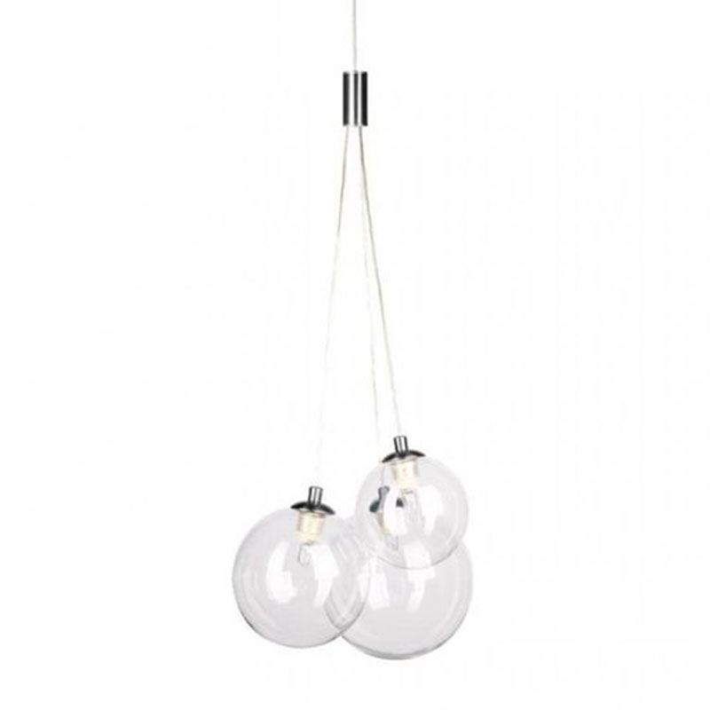 Люстра Multi Ball White Серебряный Прозрачное Стекло Люстра Multi Ball White Серебряный Прозрачное Стекло в Липецке | Loft Concept