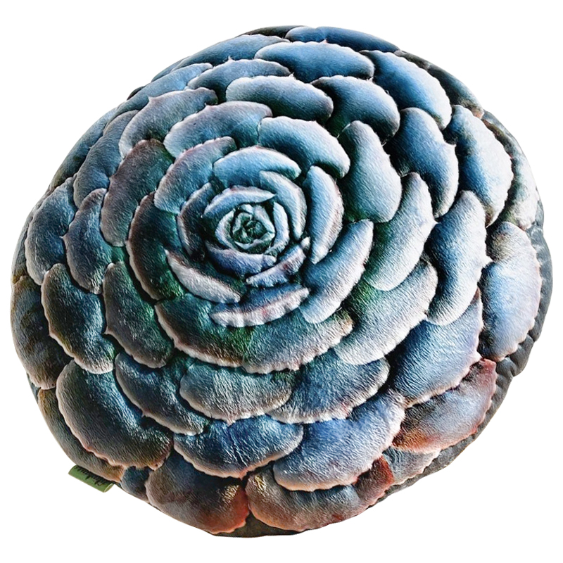 Декоративная подушка Botanical Cushion Succulentus Зеленый Зеленый шалфей Бирюзовый в Липецке | Loft Concept 